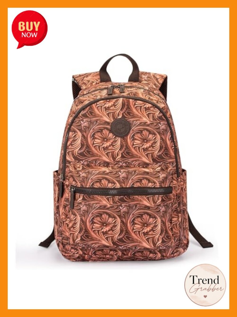 Western Backpack Purse Waterproof Nylon 15" Laptop Rucksack